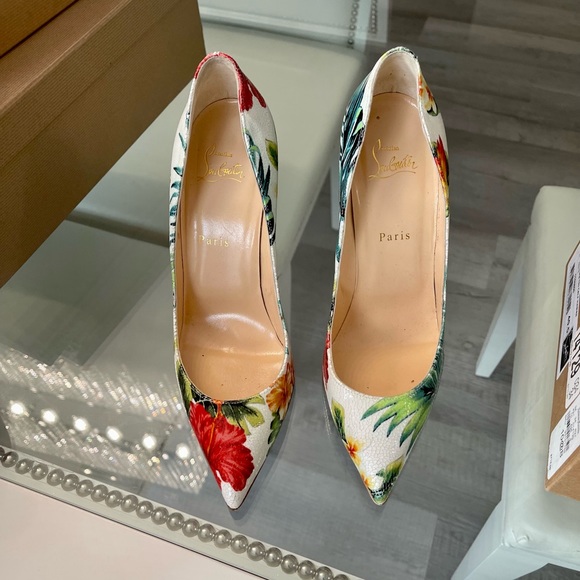 Christian Louboutin Pigalle Follies 100 Calf Hawaii - Picture 8 of 12